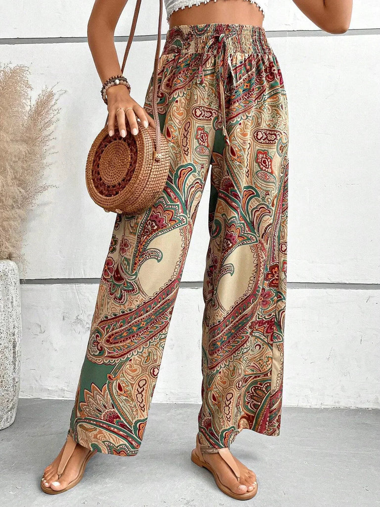 WW | Elegante Bedruckte Weite Hosen