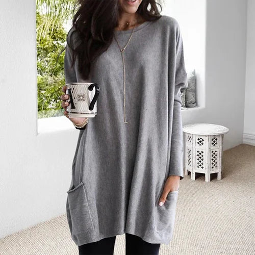 WW | Tunika mit Taschen - bequeme Damen Oversized Top