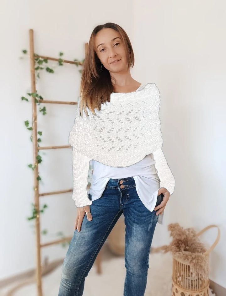 W&W Mode | Schal - eleganter Damen gewebter Überwurf