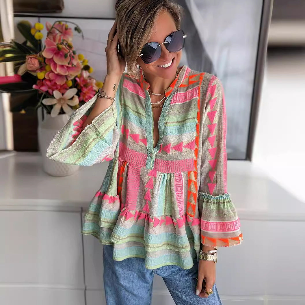 W&W Mode Langarmshirt mit Print für Damen