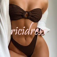 WW Bandeau-Bikini mit Ringausschnitt