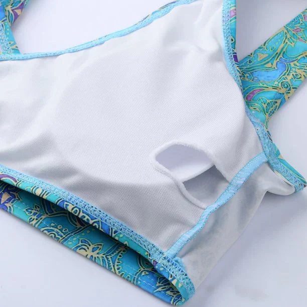 WW | Lebendiges Zweiteiliges Bikini-Set