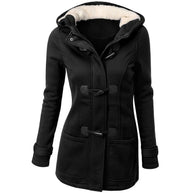Damen Dufflecoat mit Kapuze und praktischen Taschen WW