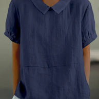 WW | Weiche Baumwoll-Leinen-Bluse für Damen