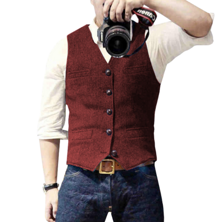 W&W Mode | Stilvolle Herren Weste Im Denim Look
