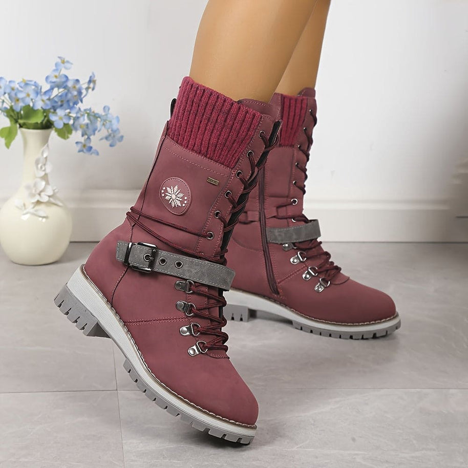 W&W - Elegante Gestrickte Thermo-Stiefel