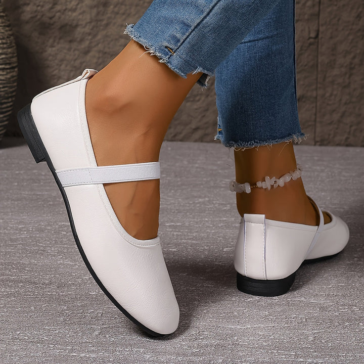 W&W Mode | Elegante Weiße Mary Jane Ballerinas