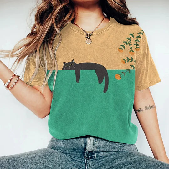 WW | Stylisches Zweifarbiges T-Shirt
