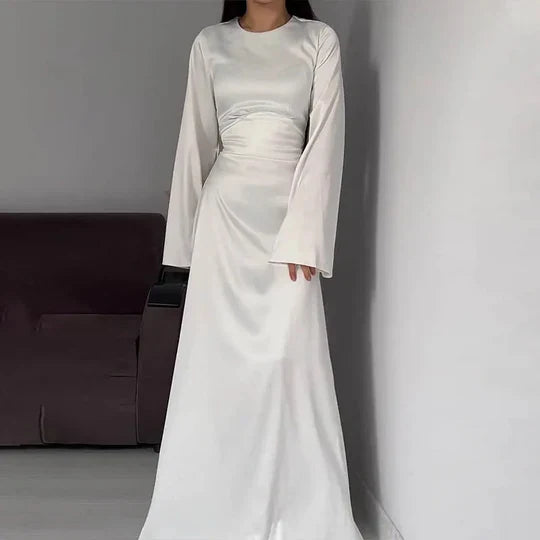 W&W Mode | Lange Frauenkleider Aus Satin Stil