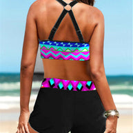 WW | Hoch Geschnittene Bikinis mit Geometrischem Print