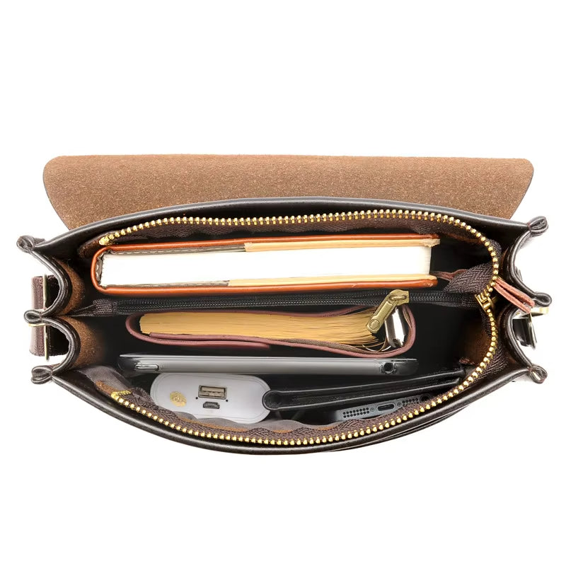 WW | Schultertasche für Herren mit Fächern