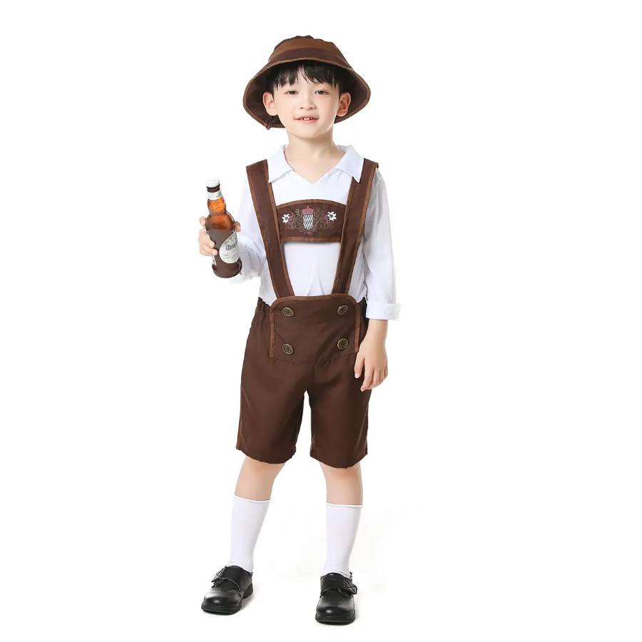 W&W Mode | Lederhosen Duo Satz Für Herren Mit Hemd Bayerische Festbekleidung