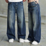 WW | Weite Jeans Baggy Fit Hohe Taille Bequem Und Lässig Denim