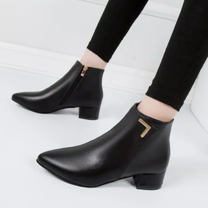 W&W Mode | Stiefeletten Mit Spitzem Schuh Und Seitenreißverschluss Damen Stiefeletten