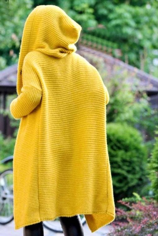 W&W Mode | Extralanger gestrickter Mantel mit hohem Kragen - Bestseller 2023
