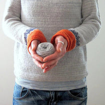 Graue Boho Stil Pullover