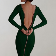 WW - Langärmliges Kleid mit Rückenreißverschluss