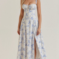 WW | Blumen Kleid für Frauen Midi