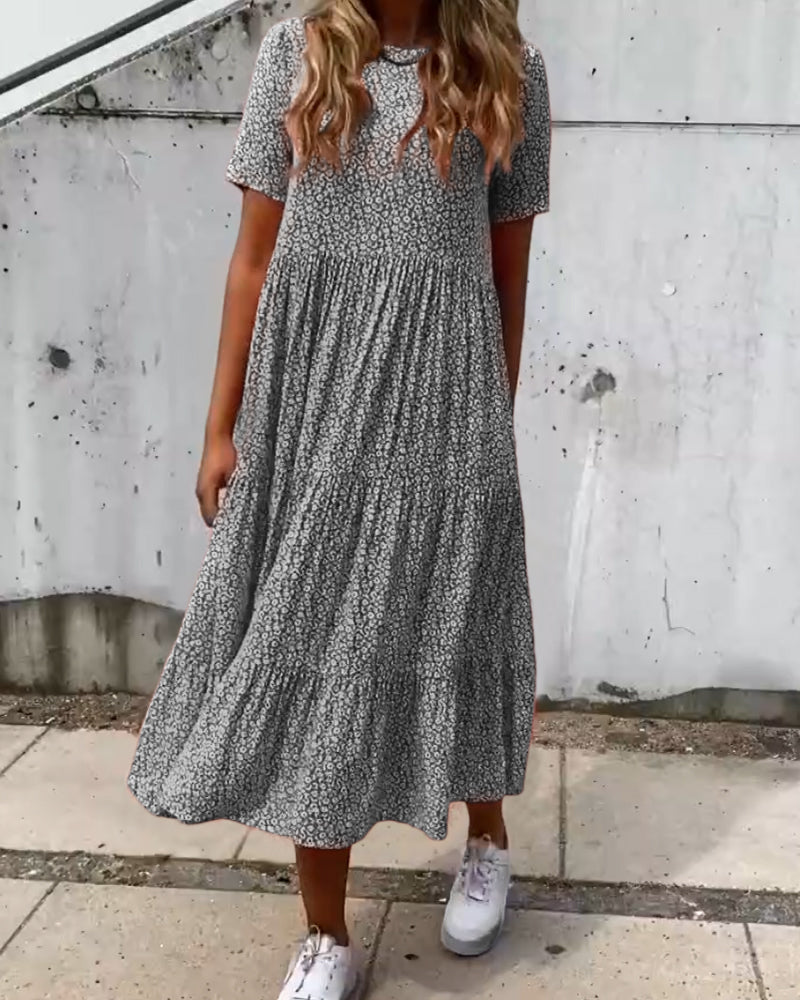 WW | Kurzarmkleid mit Blumenmuster