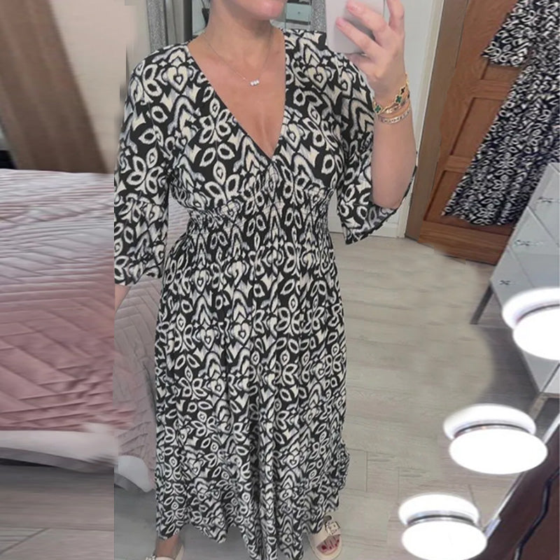 WW | Modische Damenkleid mit Print
