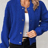 Solide Strickjacke mit Knopfleiste 2024