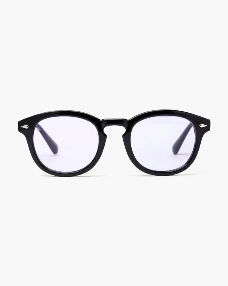 W&W Mode | Schwarzer Rahmen Runde Sonnenbrille Für Männer