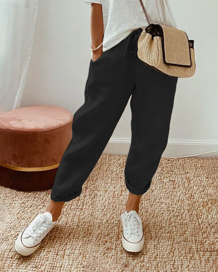 W&W Mode | Hose Aus Baumwolle Und Leinen