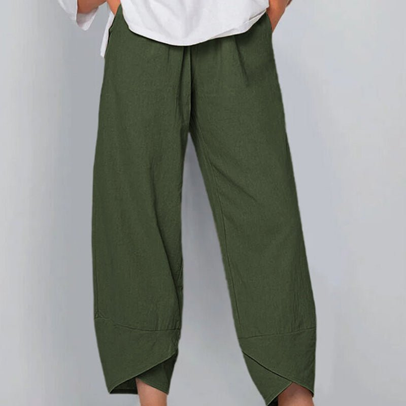 WW | Damenhose Leichte Baumwoll Und Leinen Damen Sommer Komfort
