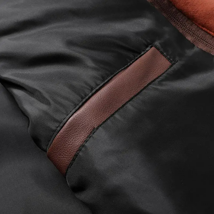 W&W Mode | Lederjacke Herren Mit Reißverschluss, Klassische Jacke Aus Echtleder