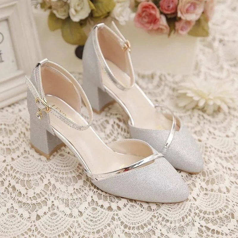 W&W Mode | Elegante Damen Schuhe Blockabsatz Mit Riemchen