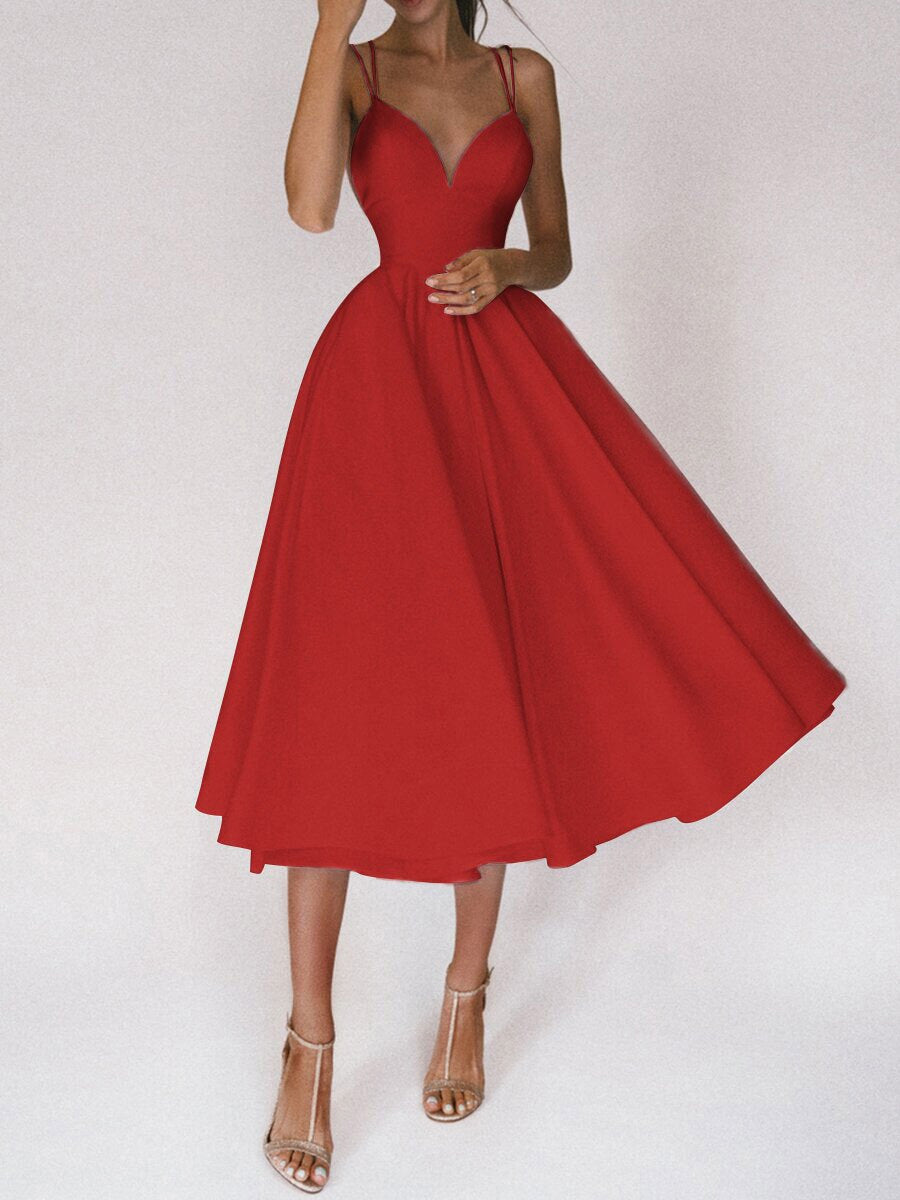 W&W Mode Grace | Das elegante Trägerkleid mit V-Ausschnitt