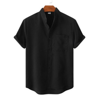 WW Leinen T-Shirt - Boho - Einfarbig Schmale Passform