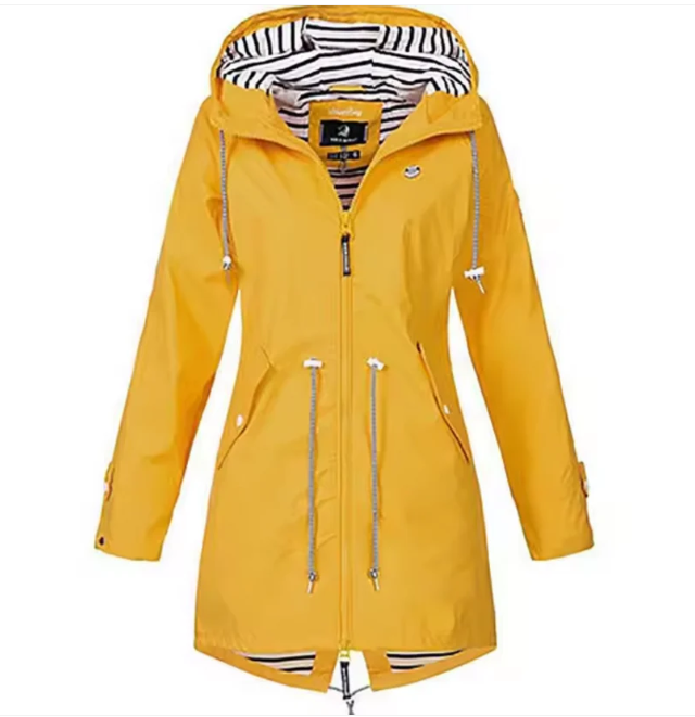 Wasserdichte Jacke mit Kapuze