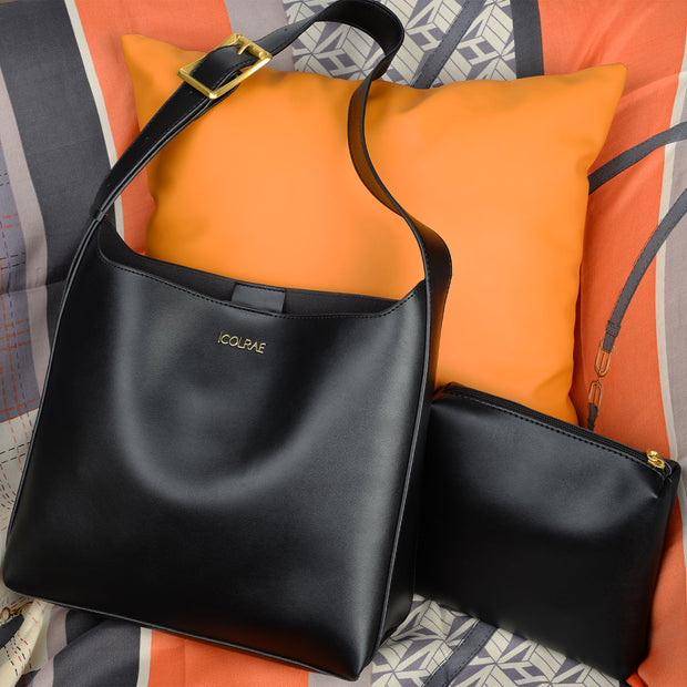 WW | Stilvolle Robuste Braune Geprägte Brusttasche