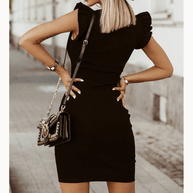 WW | Bodycon Kleid mit Raffinierten Ärmeln