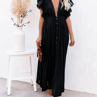 WW | Stil Maxi Kleid mit Flatterärmeln für Frauen