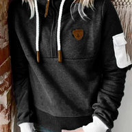 WW | Lässiges Sweatshirt mit Halbem Reißverschluss