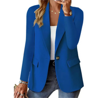 WW | Damen Blazer mit Einem Knopf, Langen Ärmeln, Taillierter Passform, Lässige Jacke