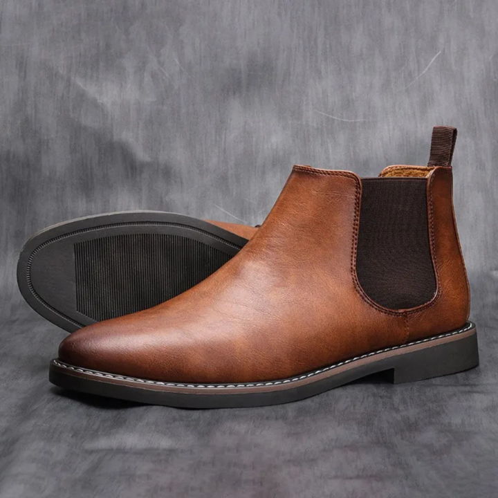 W&W Mode | Klassische Herrenschuhe Stiefel Im Chelsea Stil Aus Leder