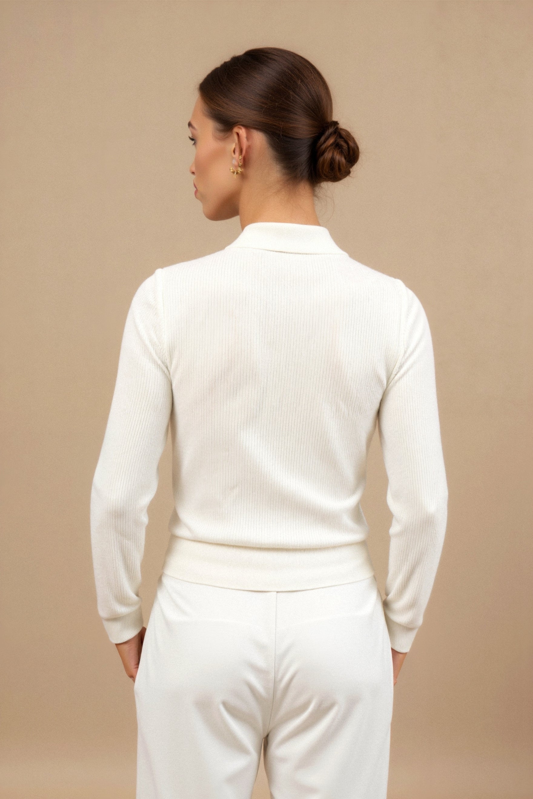 WW | Stilvolle Poloshirts mit Langen Ärmeln und V-Ausschnitt