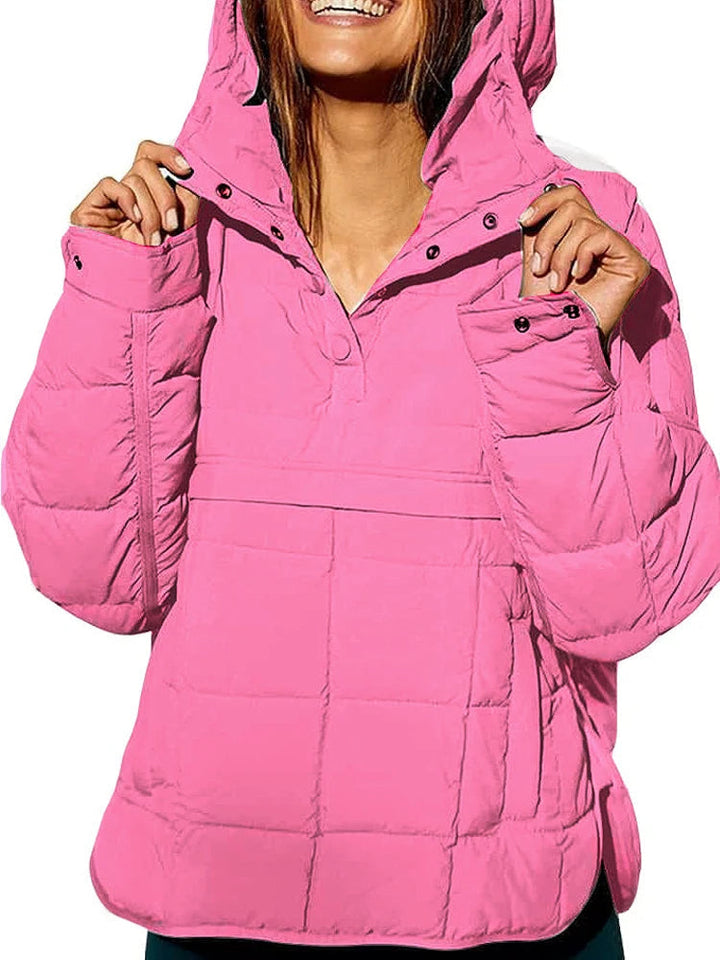 Damen Jacke, dünn wattiert und warm, mit Pullover-Schnitt