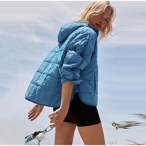 Damen Jacke, dünn wattiert und warm, mit Pullover-Schnitt