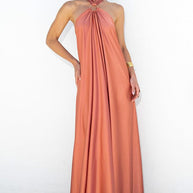 WW | Satin Halter Neck Maxi Dress für Frauen