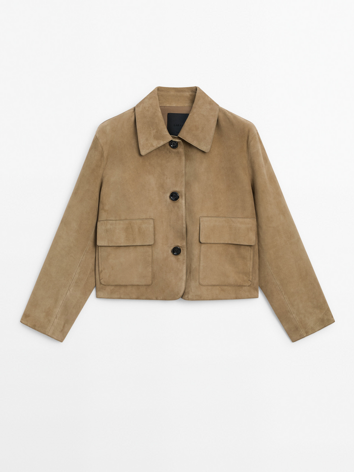 W&W Mode | Wildleder Cropped Jacke
