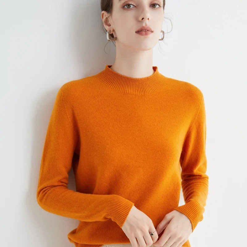 W&W Mode | Cashmere Pullover Damen Rundhals Weicher und Leichter Strickpullover