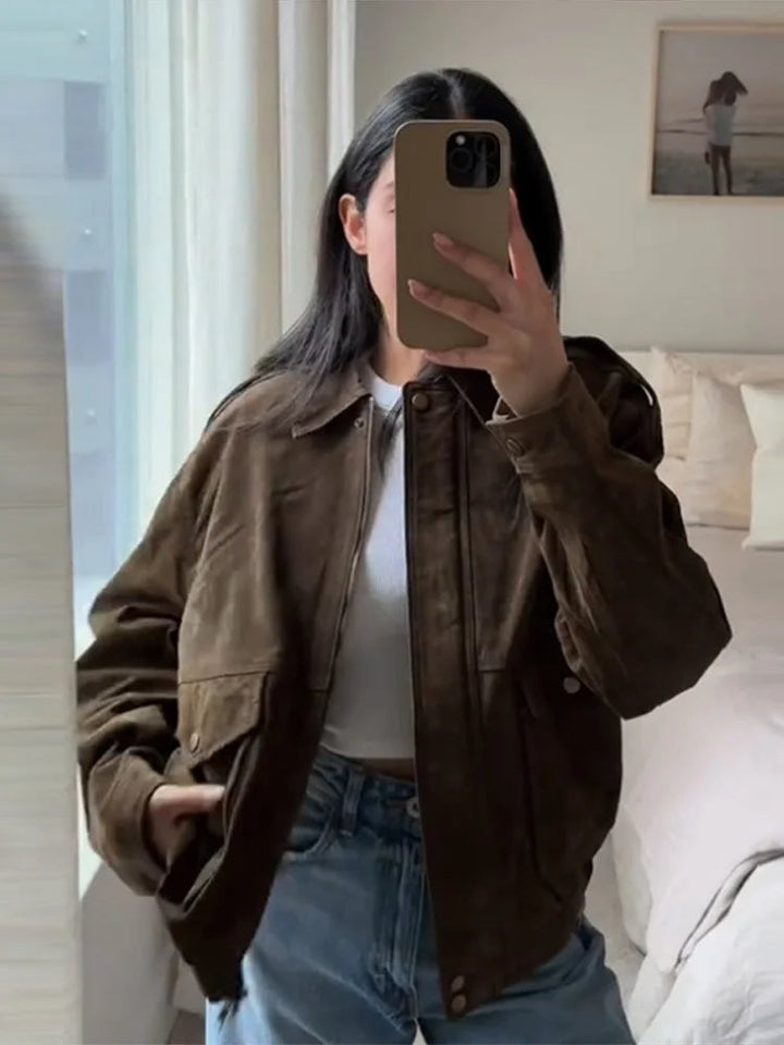 W&W Mode | Jacke mit Reißverschluss und Reverskragen