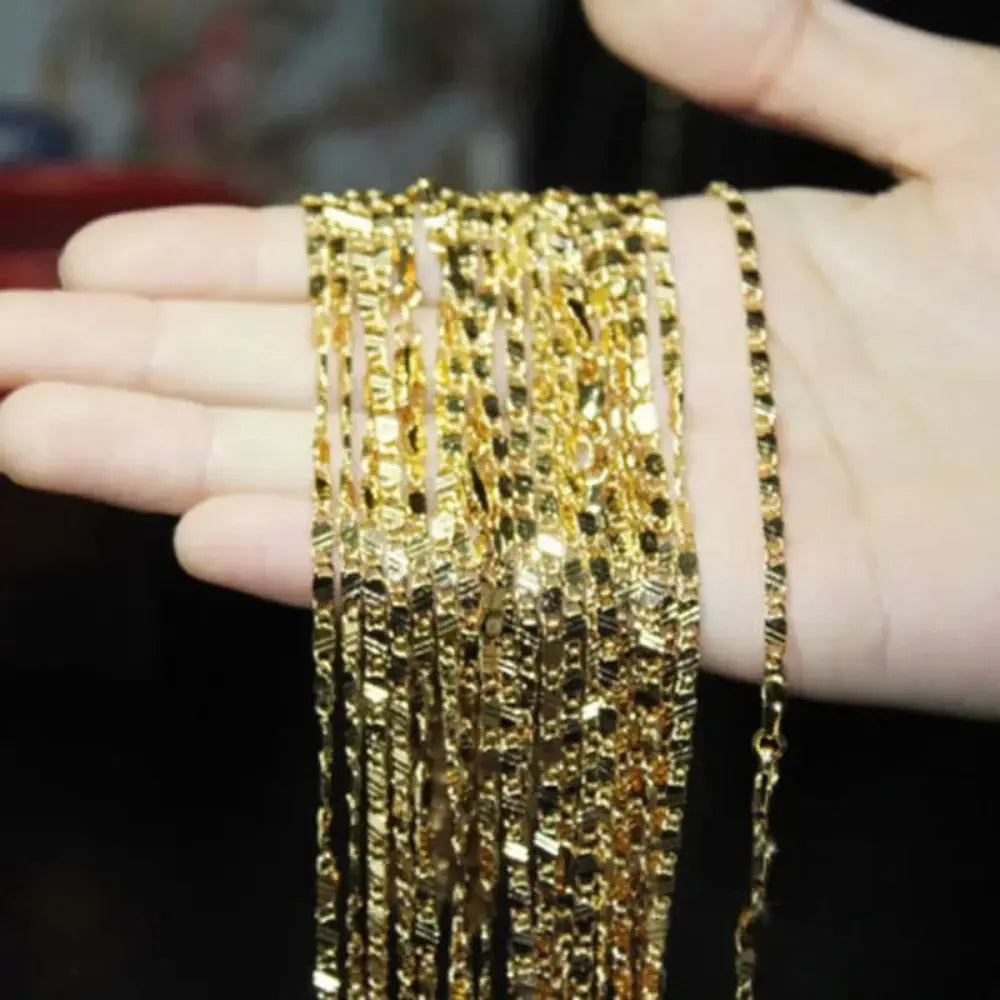 Damen Halskette mit 18-karätiger Goldfüllung