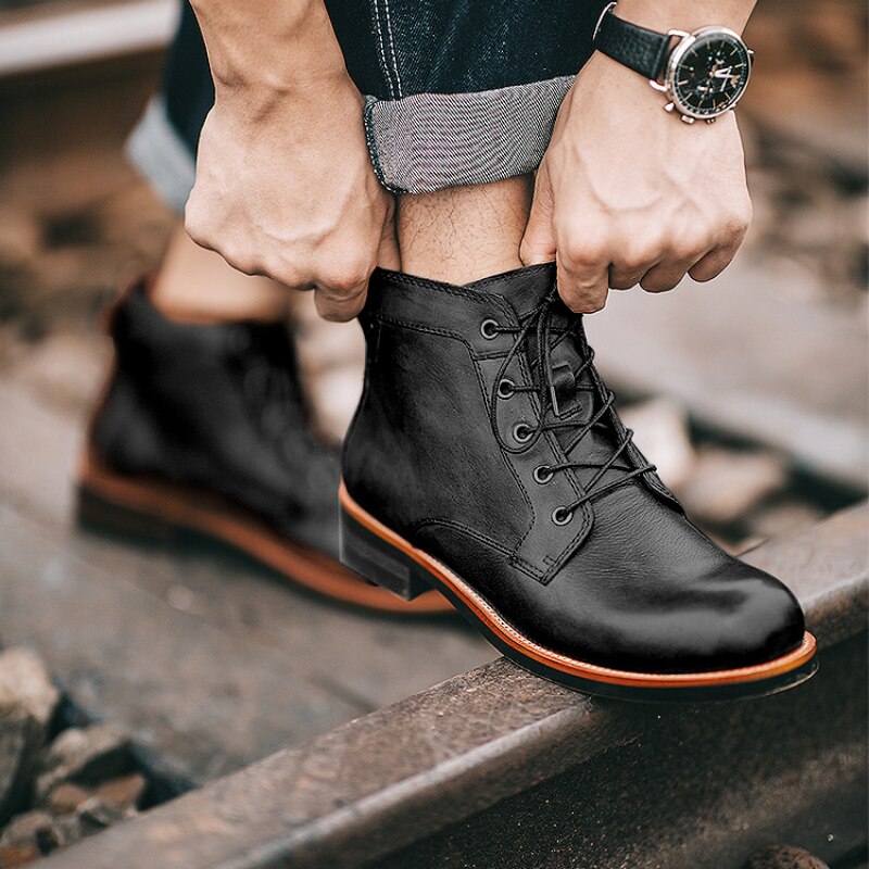 WW | Orthopädische Lederstiefel Für Männer