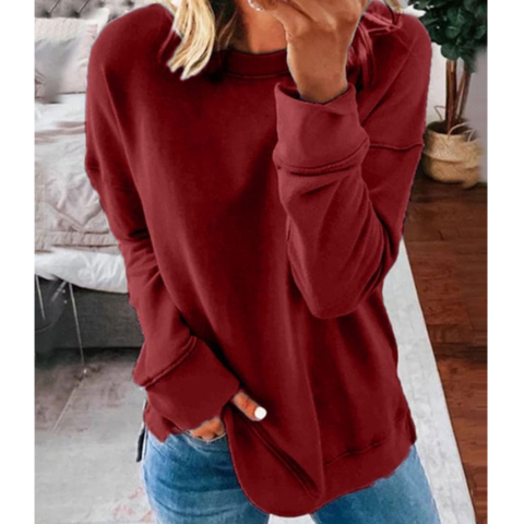 WW | Lässiger Plus Size Pullover Für Frauen