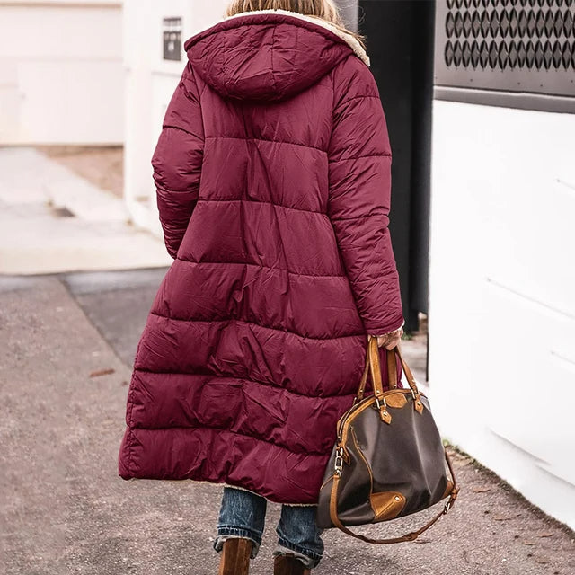 WW | Gepolsterte warme Parka mit Futterkapuze für Damen
